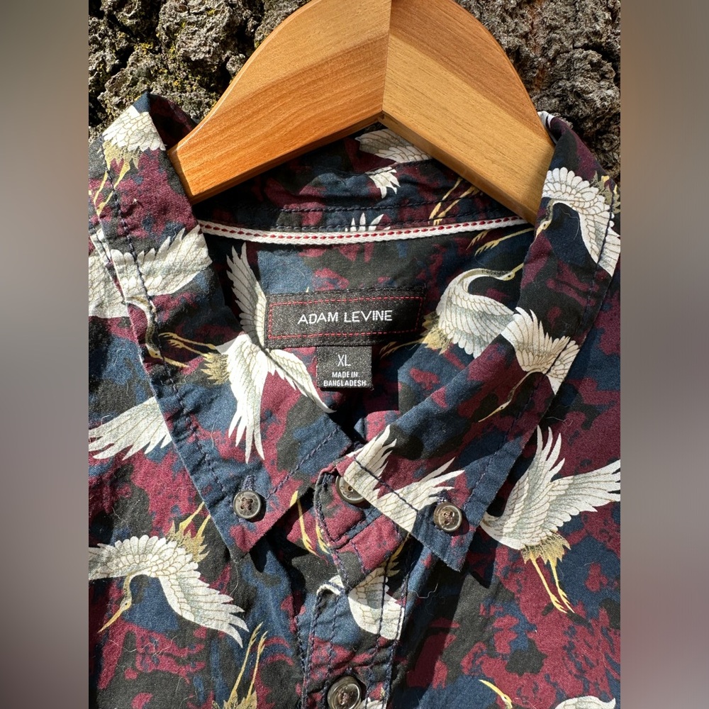 Adam Levine Men’s Button Down Bird Shirt